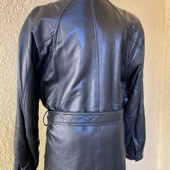 Vintage Andrew Marc Black Leather Jacket Small - Picture 8 of 15